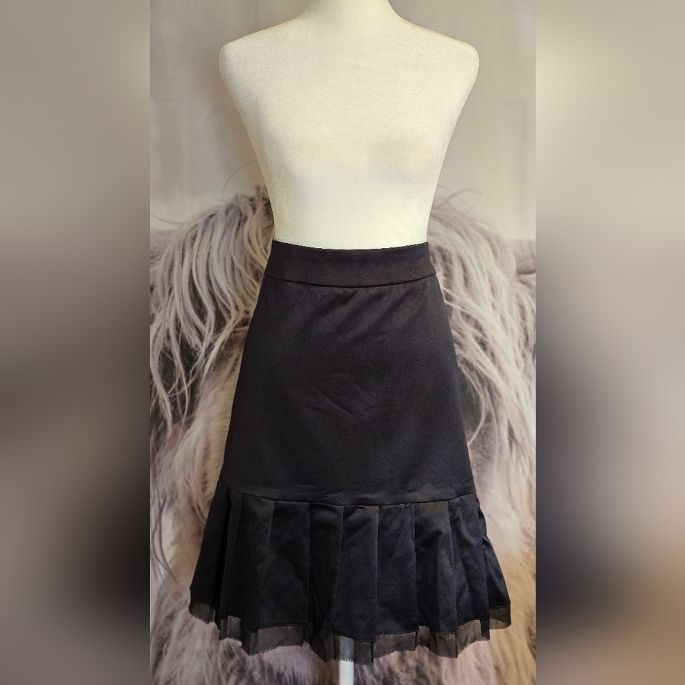 Trixxi Black Fringe Skirt